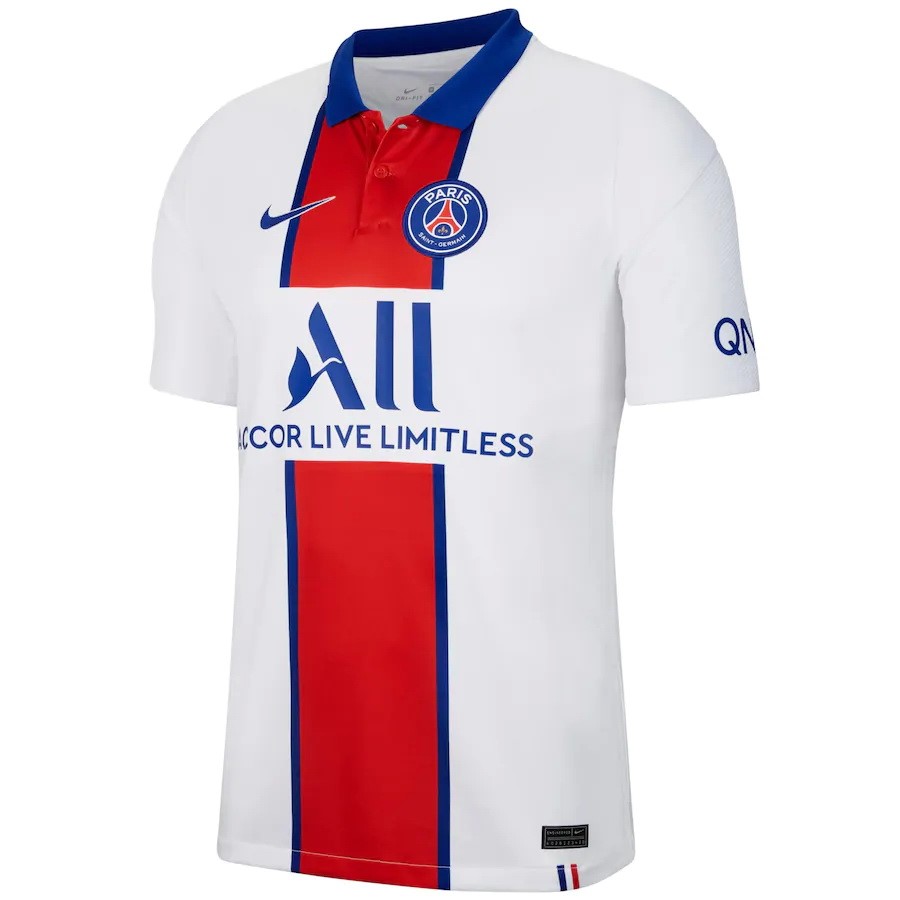 Camiseta Paris Saint Germain 2ª Kit 2020 2021 Blanco